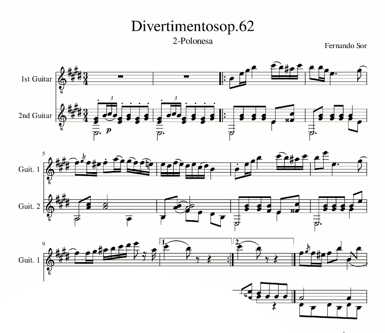 Divertimentos op62 Polonesa