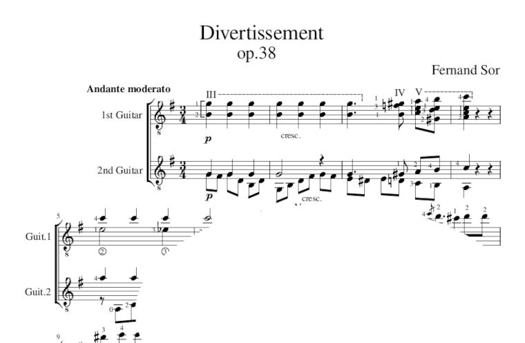 Divertissement op38 Andante